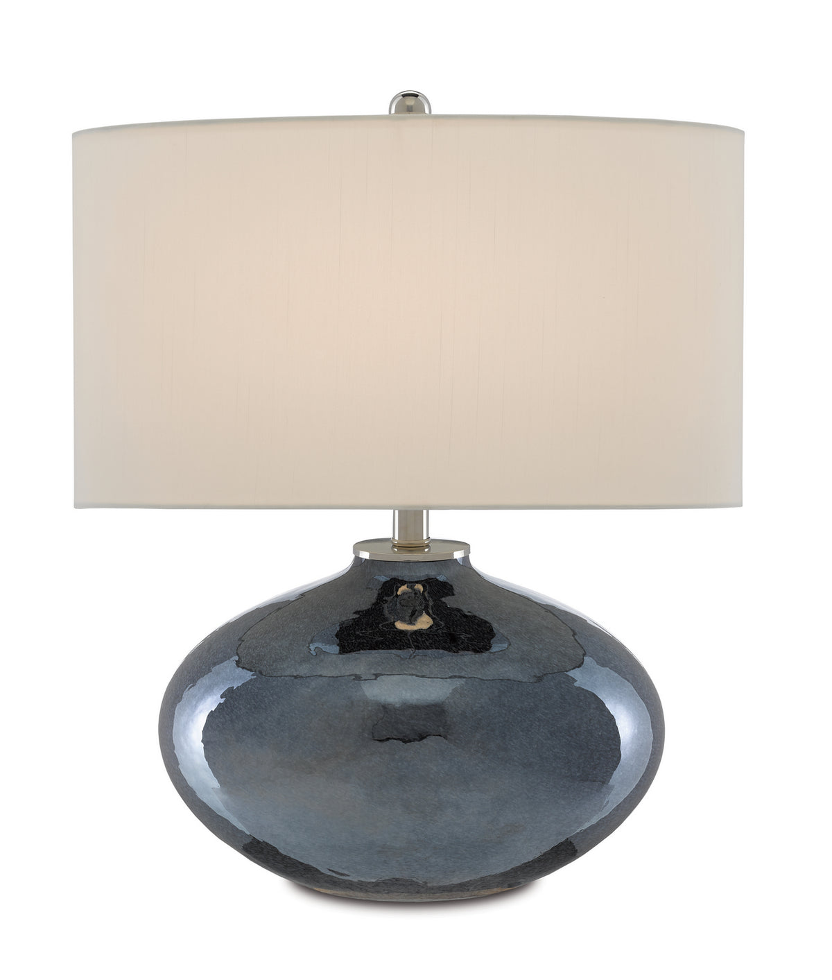 Currey and Company - 6000-0645 - One Light Table Lamp - Lucent - Blue Mirror/Polished Nickel