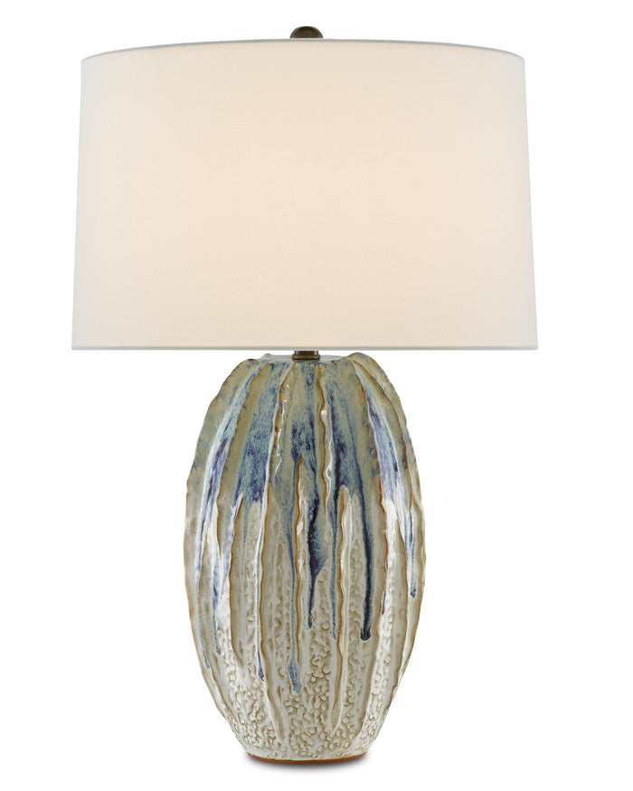 Currey and Company One Light Table Lamp from the Montmartre collection in Milk/Purple finish