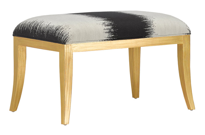 Currey and Company Ottoman from the Garson collection in Antique Gold finish