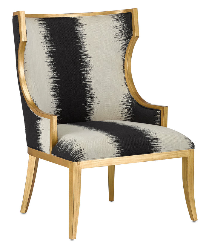 Currey and Company Chair from the Garson collection in Antique Gold finish