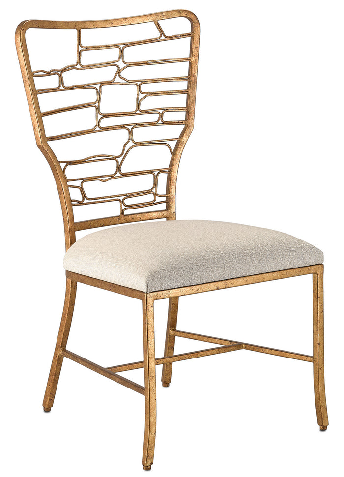 Currey and Company Chair from the Vinton collection in Gilt Bronze finish