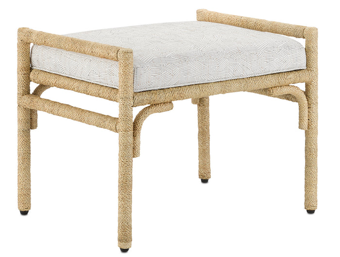 Currey and Company Ottoman from the Olisa collection in Natural finish