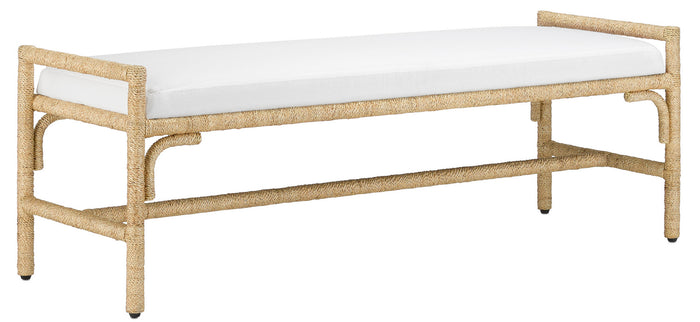 Currey and Company Bench from the Olisa collection in Natural finish