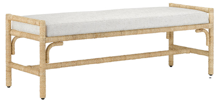 Currey and Company Bench from the Olisa collection in Natural finish