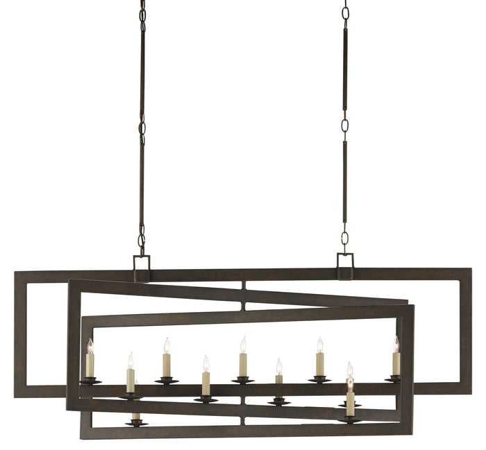 Currey and Company 11 Light Chandelier from the Middleton collection in Bronze Gold finish