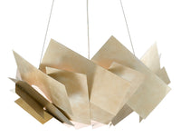 Currey and Company - 9000-0549 - Three Light Chandelier - Silver Leaf