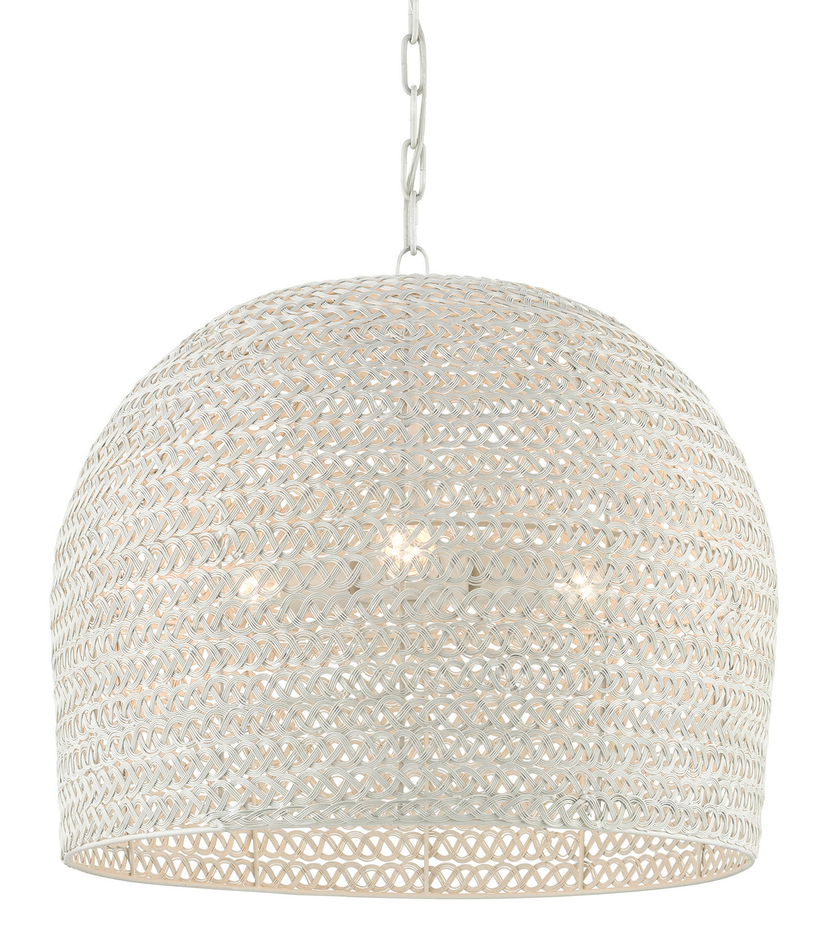 Currey and Company - 9000-0623 - Three Light Chandelier - Piero Collection - White