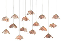 Currey and Company - 9000-0678 - 15 Light Pendant - Catrice Collection - Natural Shell/Contemporary Silver Leaf