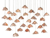 Currey and Company - 9000-0679 - 30 Light Pendant - Catrice Collection - Natural Shell/Contemporary Silver Leaf