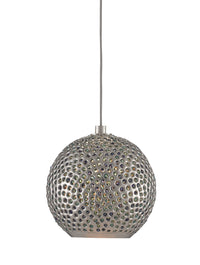 Currey and Company - 9000-0681 - One Light Pendant - Giro Collection - Blue/Nickel