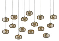 Currey and Company - 9000-0692 - 15 Light Pendant - Pepper Collection - Nickel
