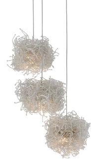 Currey and Company - 9000-0696 - Three Light Pendant - Birds Nest Collection - Clear