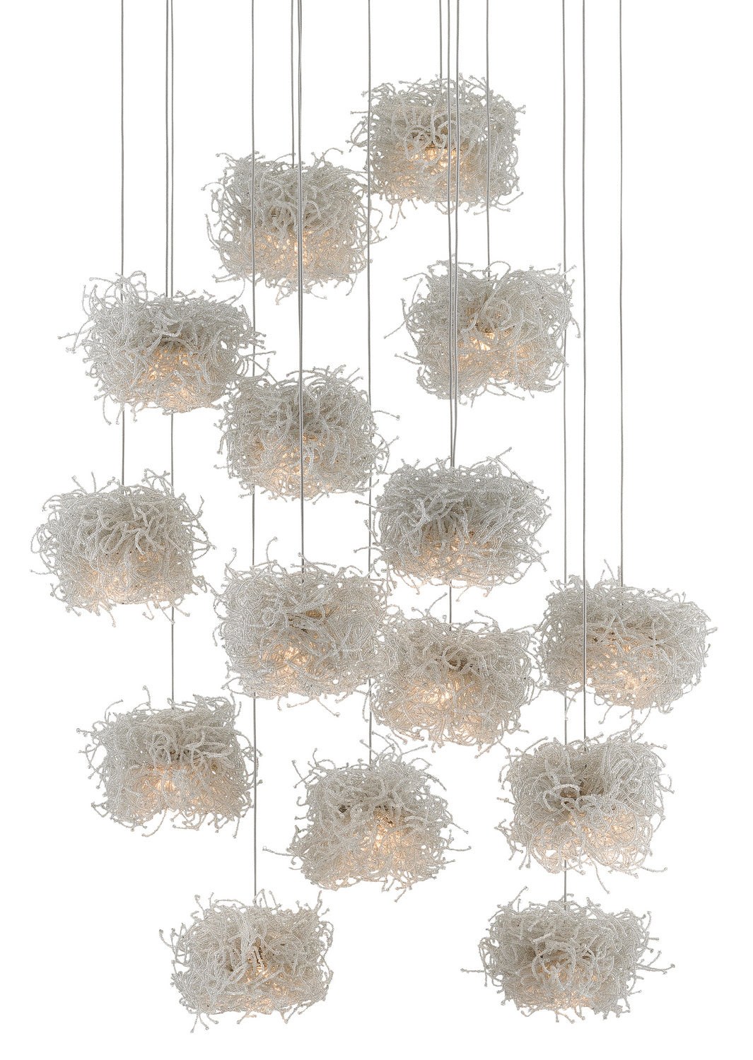 Currey and Company - 9000-0698 - 15 Light Pendant - Birds Nest Collection - Clear