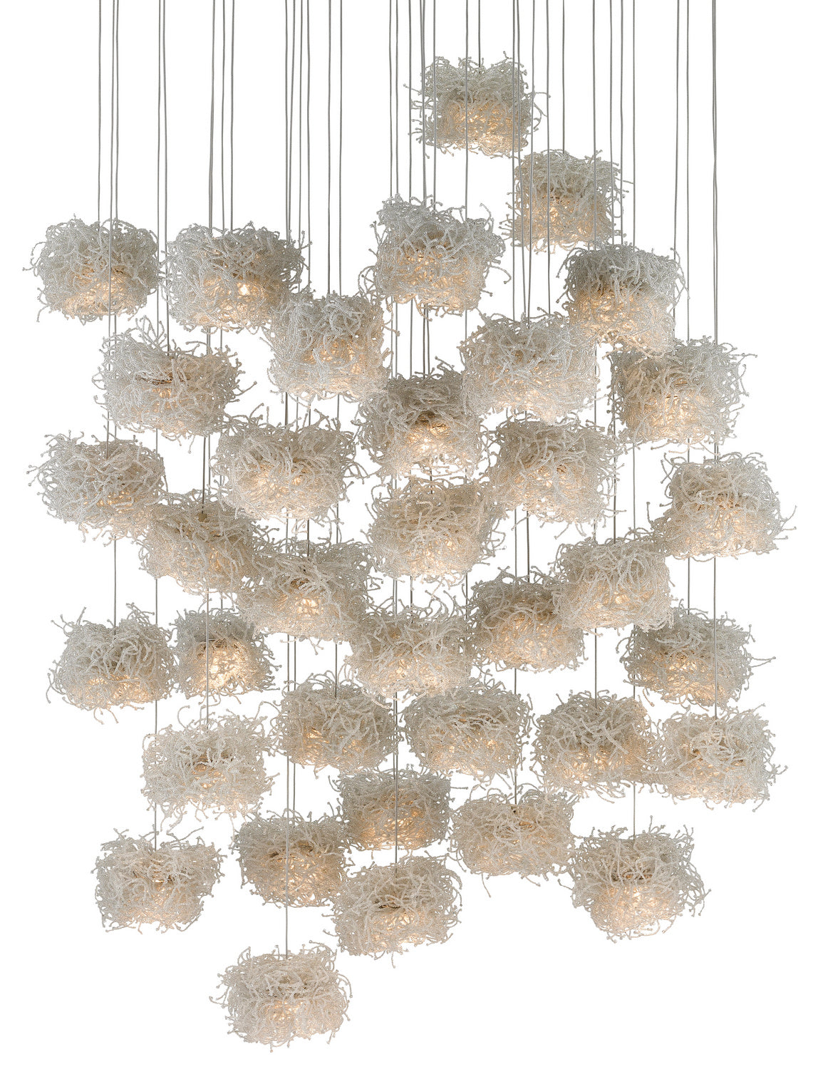 Currey and Company - 9000-0701 - 36 Light Pendant - Birds Nest Collection - Clear
