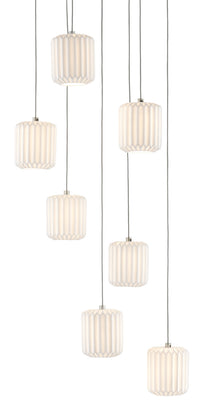 Currey and Company - 9000-0711 - Seven Light Pendant - Dove Collection - White