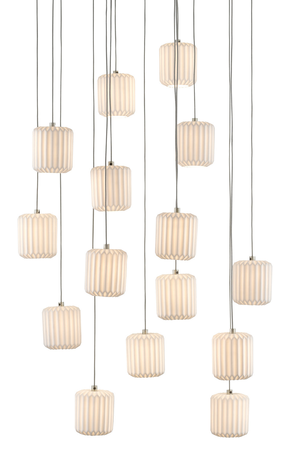Currey and Company - 9000-0712 - 15 Light Pendant - Dove Collection - White