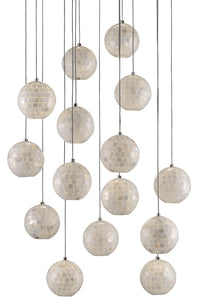 Currey and Company - 9000-0719 - 15 Light Pendant - Finhorn Collection - Pearl