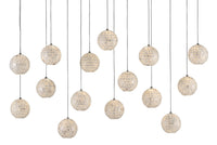 Currey and Company - 9000-0720 - 15 Light Pendant - Finhorn - Natural/Silver