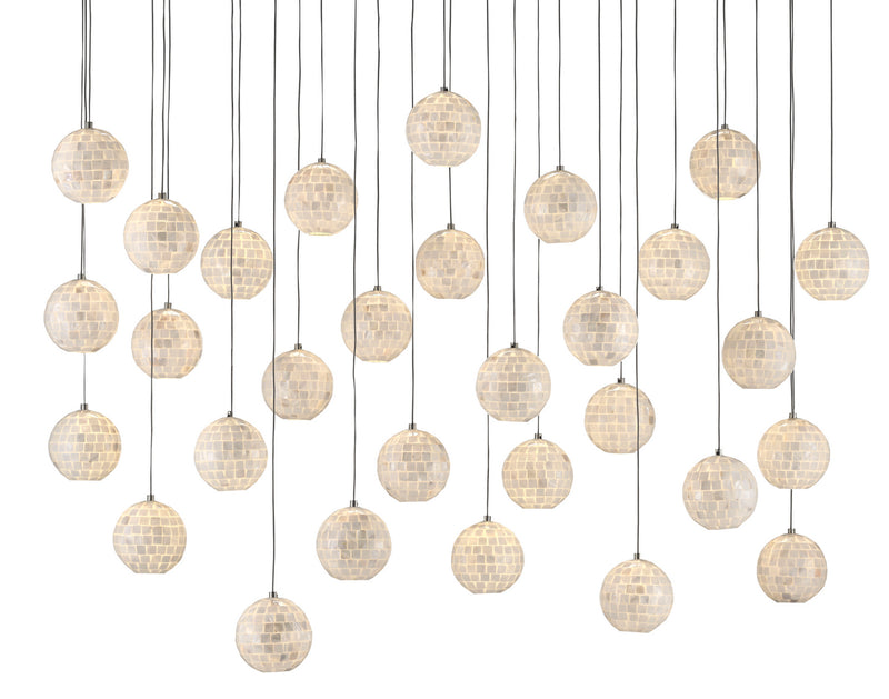 Currey and Company - 9000-0721 - 30 Light Pendant - Finhorn Collection - Pearl