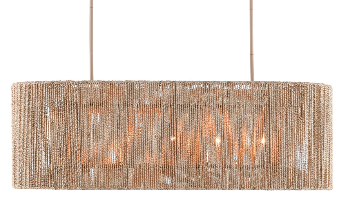 Currey and Company - 9000-0737 - Five Light Chandelier - Mereworth Collection - Natural Rope/Beige