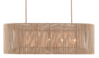 Currey and Company - 9000-0737 - Five Light Chandelier - Mereworth Collection - Natural Rope/Beige