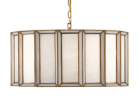 Currey and Company - 9000-0750 - Three Light Pendant - Daze Collection - Antique Brass/White