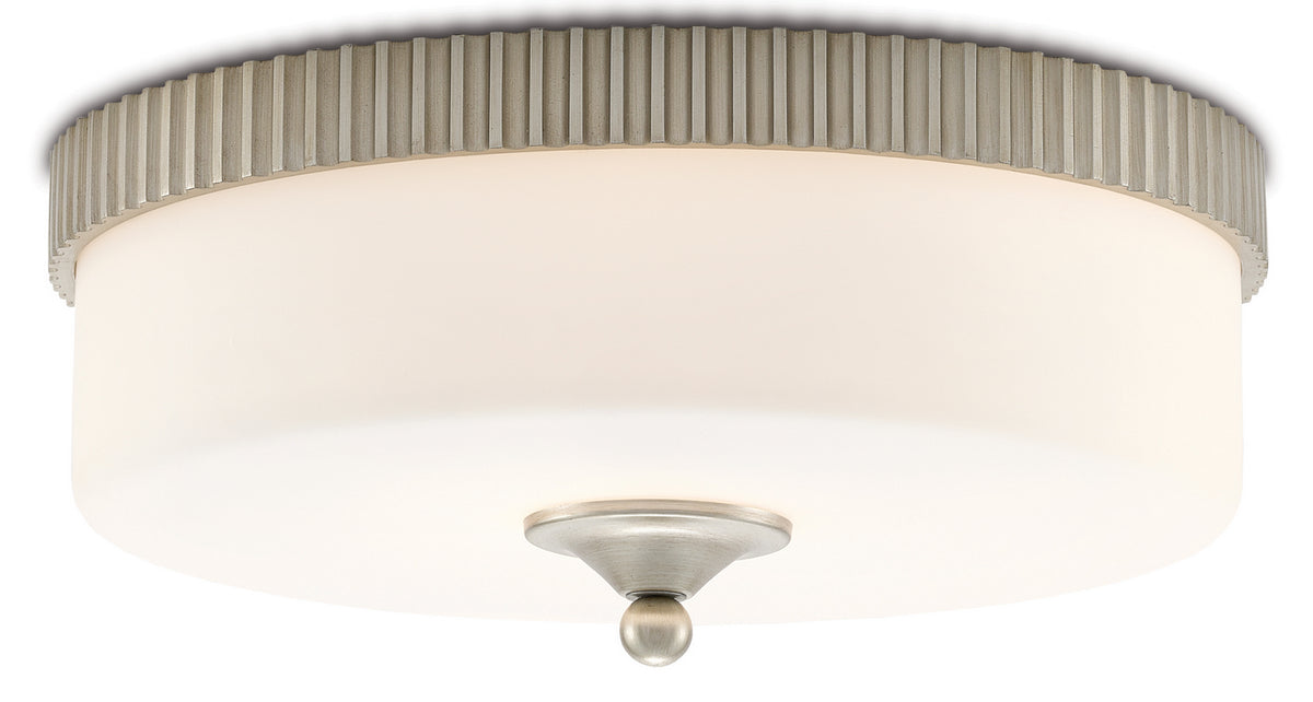 Currey and Company - 9999-0052 - LED Flush Mount - Bryce Collection - Silver Leaf