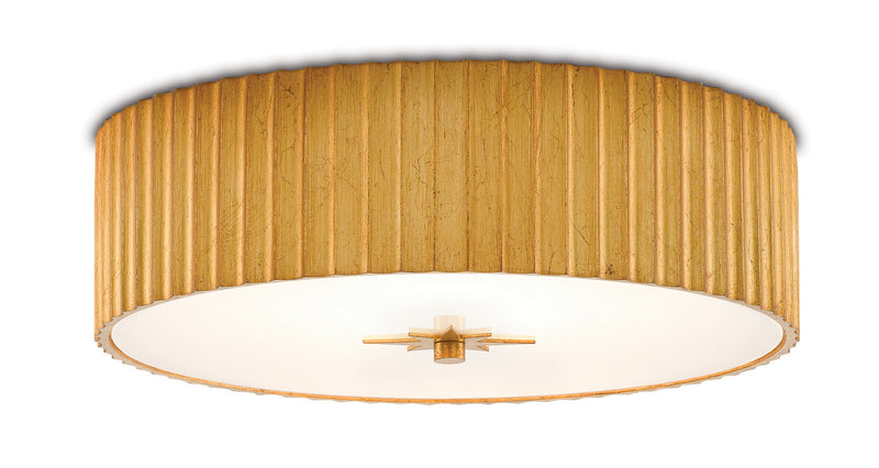 Currey and Company - 9999-0053 - LED Flush Mount - Caravel Collection - Gold Leaf