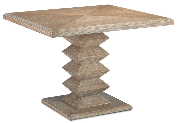 Currey and Company Dining Table from the Sayan collection in Light Pepper finish