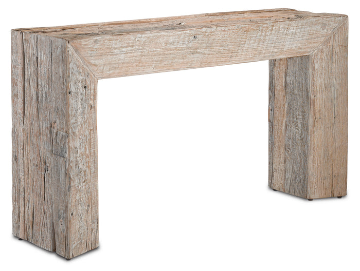 Currey and Company Console Table from the Kanor collection in Whitewash finish