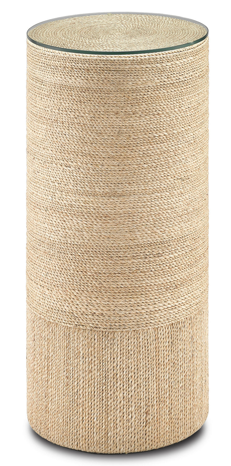 Currey and Company - 3000-0172 - Accent Table/Pedestal - Macati - Natural/Clear