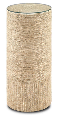 Currey and Company - 3000-0172 - Accent Table/Pedestal - Macati - Natural/Clear