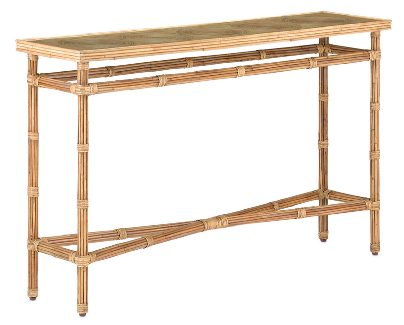 Currey and Company - 3000-0174 - Console Table - Silang Collection - Natural Rattan
