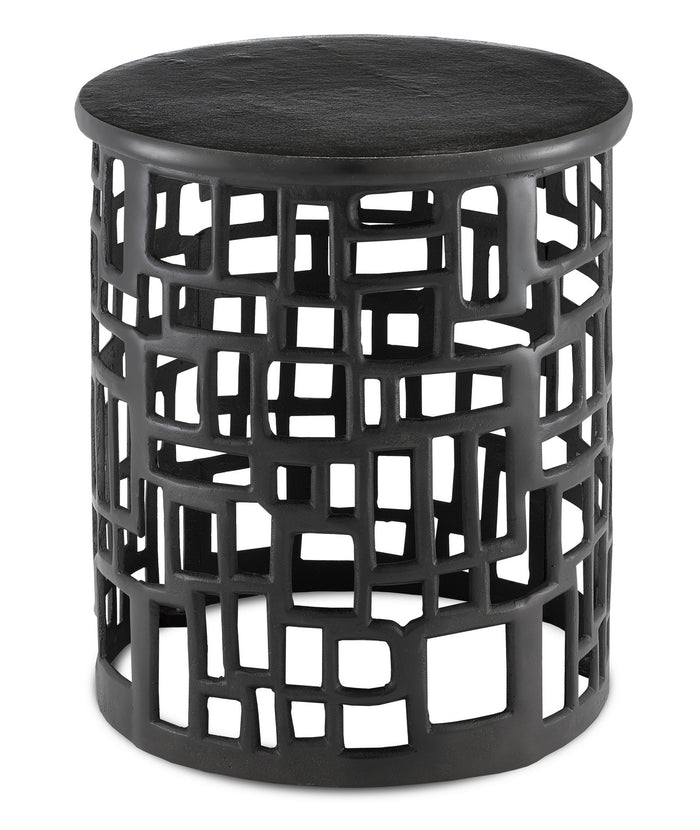 Currey and Company Accent Table from the Wasi collection in Black Nickel finish