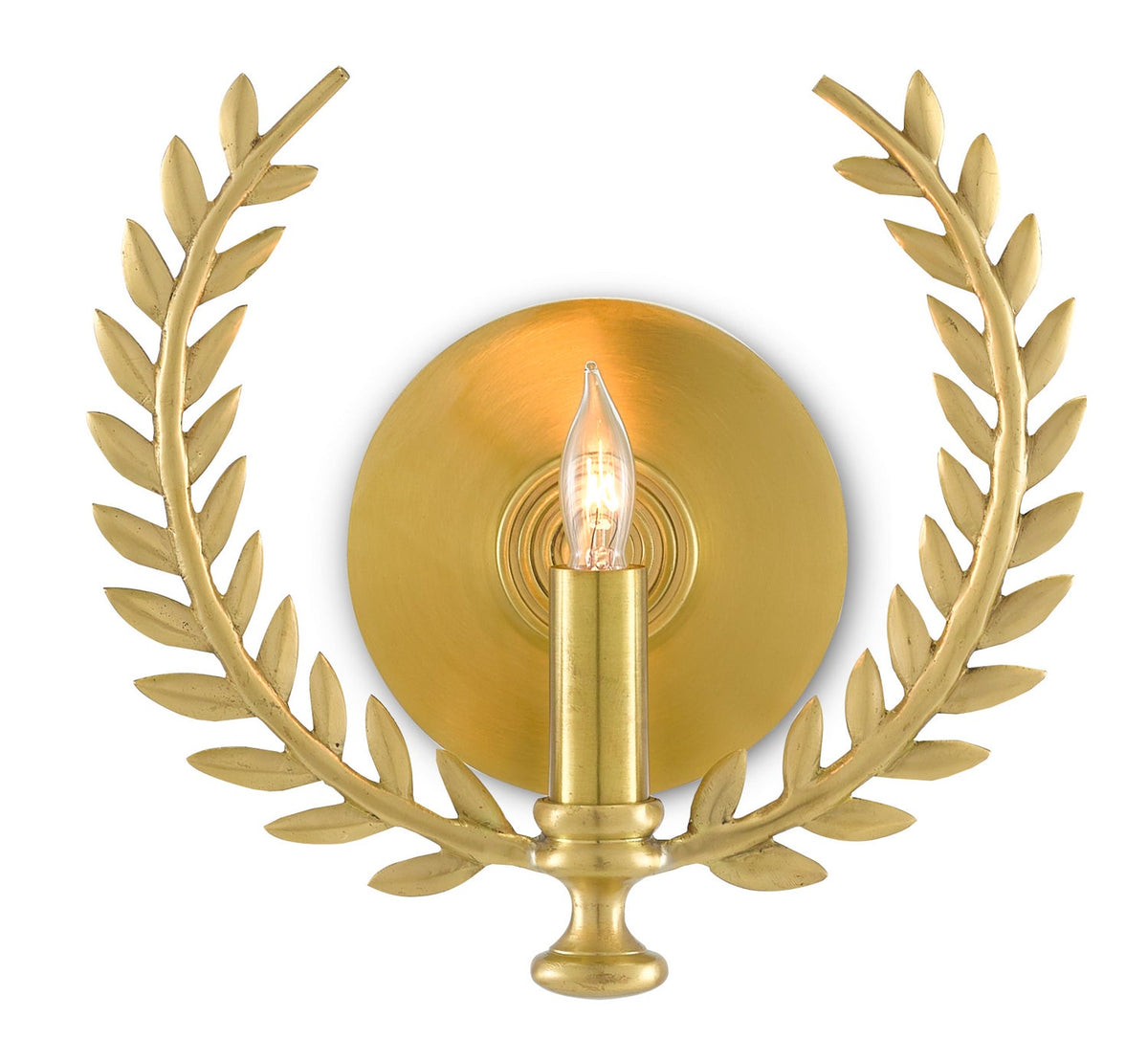Currey and Company - 5900-0035 - One Light Wall Sconce - Lauritz Collection - Satin Brass