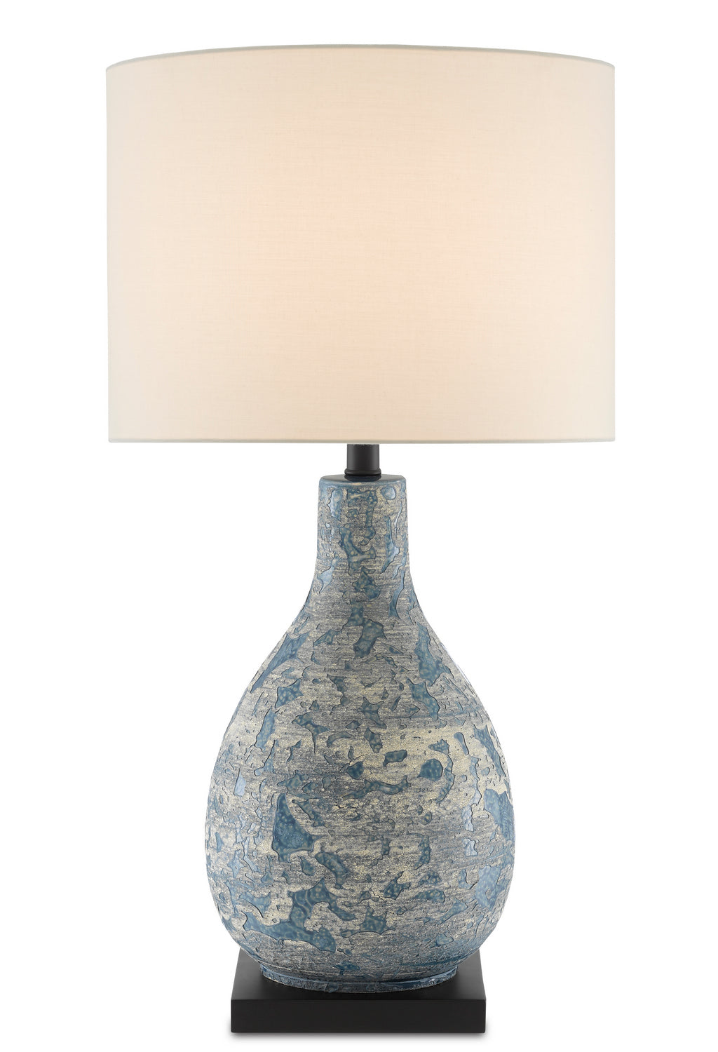 Currey and Company - 6000-0674 - One Light Table Lamp - Ostracon Blue Table Lamp - Vintage Blue