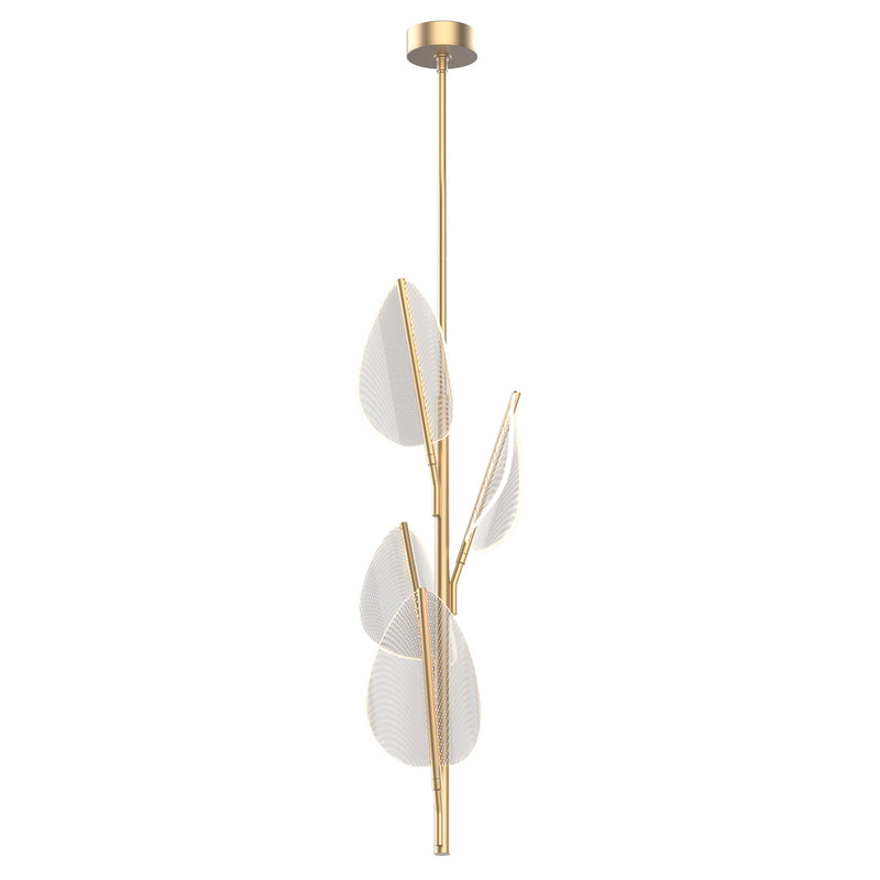 Alora LED Pendant from the Flora collection in Natural Brass finish