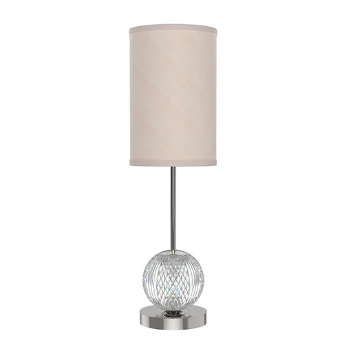 Alora LED Lamp from the Marni collection in Natural Brass/White Linen|Polished Nickel/White Linen finish