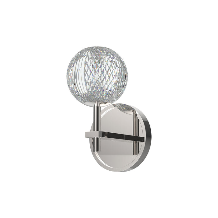 Alora LED Bathroom Fixture from the Marni collection in Natural Brass|Polished Nickel finish