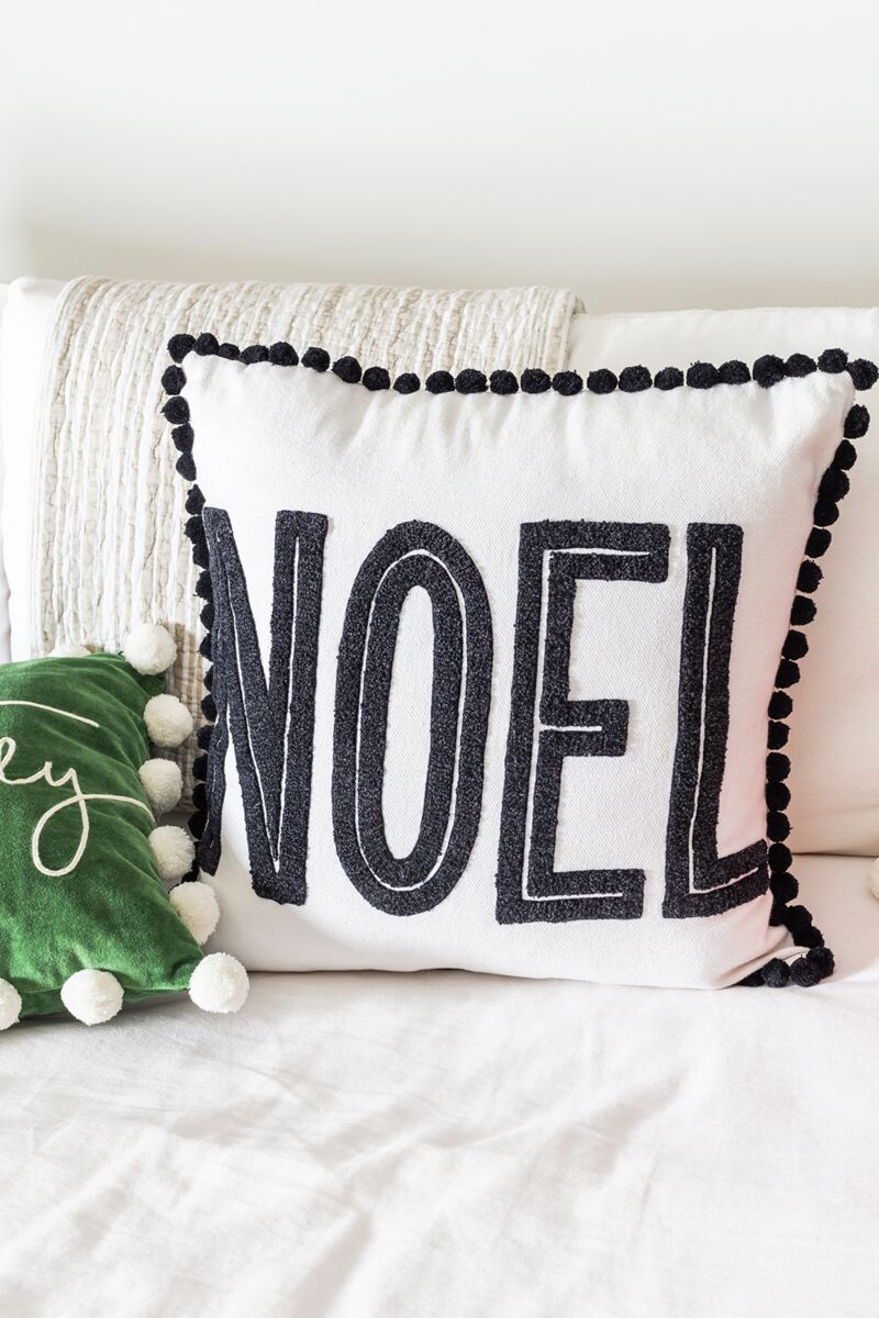 Design Shop White Claus Pillow Case, 20"x 20".