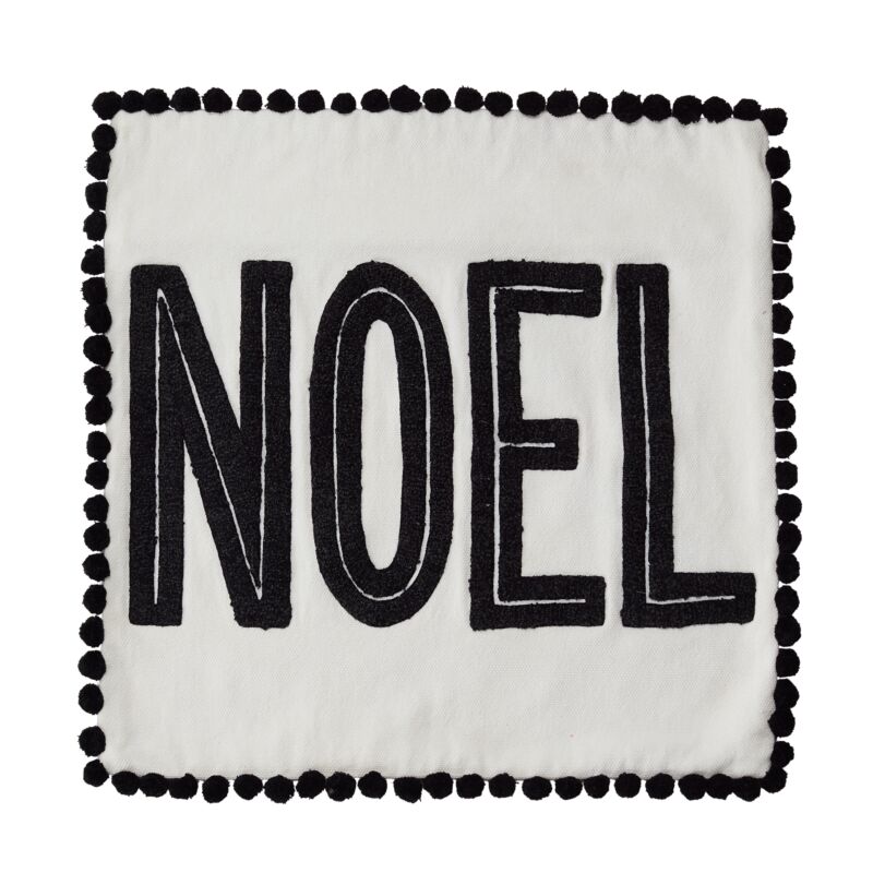 Design Shop White Claus Pillow Case, 20"x 20".