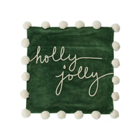 Design Shop Green Claus Pillow Case, 16"x 16".