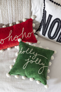 Design Shop Green Claus Pillow Case, 16"x 16".