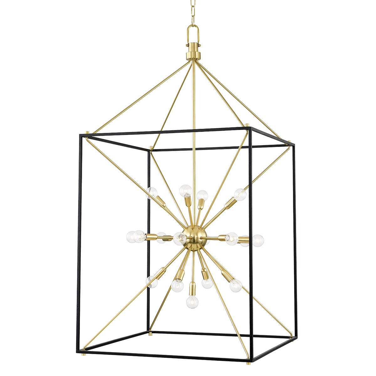 Hudson Valley - 8927-AGB/BK - 25 Light Lantern - Glendale - Aged Brass