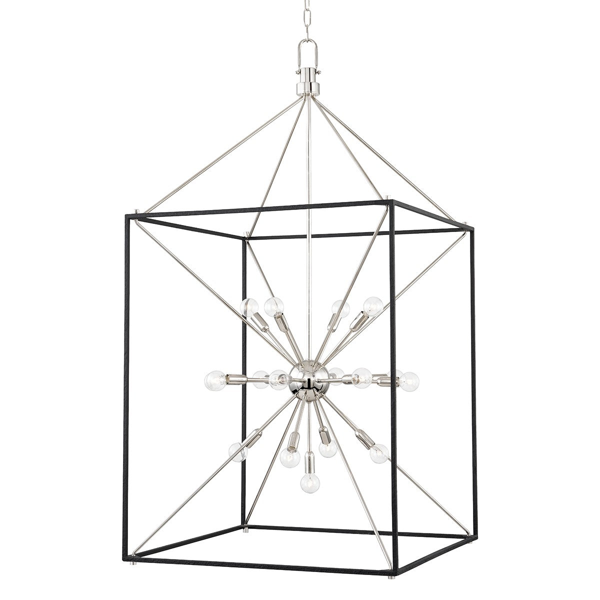 Hudson Valley - 8927-PN/BK - 25 Light Lantern - Glendale - Polished Nickel