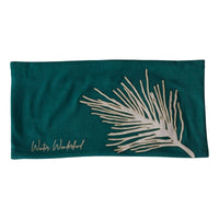 Design Shop Dark-Green Terran Pillow Case, 24"x 12".