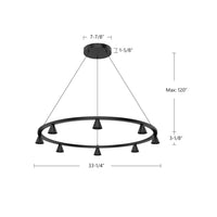 Kuzco Lighting - CH19933-BK - LED Chandelier - Dune - Black