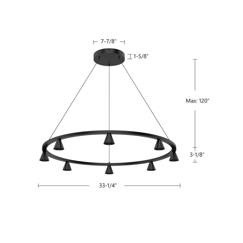 Kuzco Lighting - CH19933-BK - LED Chandelier - Dune - Black