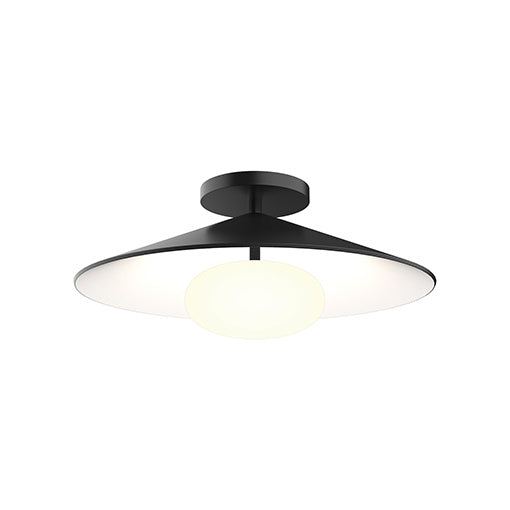 LED Flush Mount from the Cruz collection in Metal - Black/White finish by Kuzco Lighting