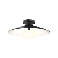 LED Flush Mount from the Cruz collection in Metal - Black/White finish by Kuzco Lighting